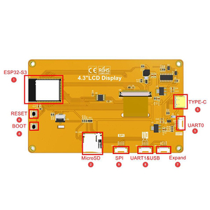 Pantalla ESP32 ESP32-S3 de 4.3 Pulgadas 480x272 TN con Pantalla Táctil Resistiva - Product Image 2