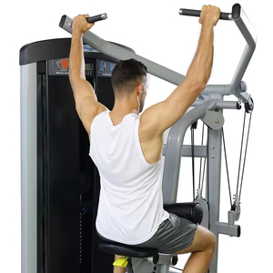 Appareil de musculation professionnel réglable à charges guidées, double fonctionnel, avec pile de poids de 80 kg, pour exercices dorsaux, pectoraux, triceps majeurs et mineurs - Product Image 1