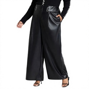 ELYSIAN INDUSTRIES <b>Men</b> <b>Leather</b> <b>Pants</b> Casual Straight Fit Mid Waist High-quality Daily Wear Classic Winter Zipper Fly Midweight - Product Image 1