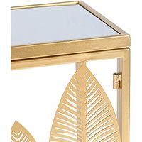Table d'appoint en métal haute résistance fabriquée en acier résistant à la rouille, parfaite pour les petits espaces, utilisation polyvalente dans la décoration intérieure