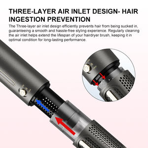 Brosse de sèche-cheveux et sèche-cheveux personnalisés 6 en 1, brosse lisseur de cheveux à chaud avec plasma pour un bouclage à séchage rapide - Product Image 6