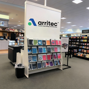 Support d'affichage de bande dessinée à double face avec logo personnalisé, support d'affichage de livre en métal autoportant pour <span class=keywords><strong>librairie</strong></span> - Product Image 2