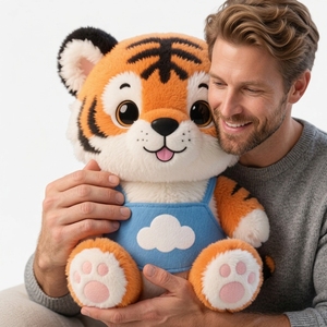 Simpatico <span class=keywords><strong>Peluche</strong></span> Super Morbido in Cotone PP Ricamato a Forma di Giraffa o Tigger per Alleviare lo Stress dei Bambini e Regali di Compleanno - Product Image 3