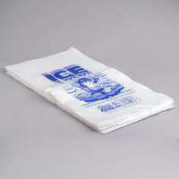 Sac Cube jetable transparent nouvellement publié impression personnalisée 10Kg et 5Kg sacs de glace à cordon pour emballage alimentaire