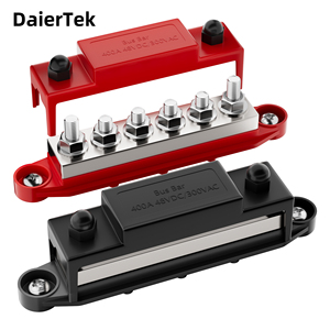 บล็อกจ่ายไฟแบบมีขั้วต่อ 6 จุด ขนาด 400A 48V ทำจากทองแดง สำหรับแบตเตอรี่ พร้อมสตั๊ด M8 ได้รับการรับรองมาตรฐาน Rohs & CE สำหรับยานยนต์ทางทะเล ขายส่ง - Product Image 1
