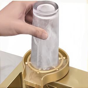 Fregadero de Cocina Multifuncional de Acero Inoxidable 304 con Nanotecnología Dorada, Grifo en Cascada y Diseño Escalonado - Product Image 4