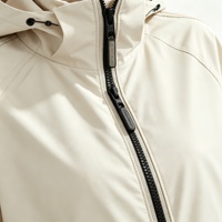 Veste de randonnée imperméable pour femme, col montant, fermeture éclair, capuche, pour le printemps, l'automne, le camping en plein air