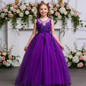 ชุดราตรีงานเลี้ยงสไตล์ยุโรปสำหรับเด็กผู้หญิง สีชมพู ชุดเพื่อนเจ้าสาว ชุดแต่งงานฟูฟ่อง สำหรับเด็กอายุ 12 ปี - Product Image 5