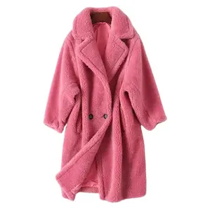 Teddy raccoon chenille coat for women 2023 Winter new fashion Loose Fur Coat