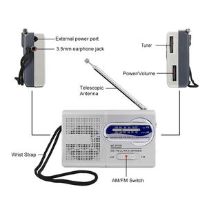 Custom Ultra Slim BC R119 AM FM Portable Radio Mini Pocket Handheld Radio <b>Receiver</b> with Built-in <b>Speaker</b> for Home Travel Use - Product Image 4