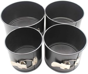 Juego de sartenes pequeñas y <span class=keywords><strong>altas</strong></span> <span class=keywords><strong>para</strong></span> tarta de queso, sartén antiadherente a prueba de fugas, sartenes extraíbles <span class=keywords><strong>para</strong></span> hornear, 12cm/14cm/16cm/18cm/10,5 cm - Product Image 3