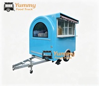 Yummy Mobile Street Mini Size Round Model Caravan Kitchen Bubble Tea Food Truck Small Dessert Trailer