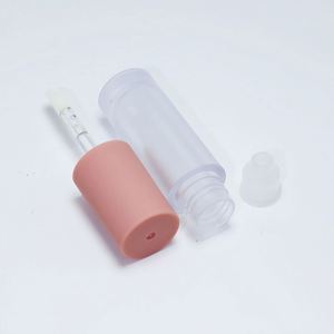 Wholesale Cute 3ml <b>Mini</b> Pink Clear Frosted Round Empty Lip Gloss Tint Wand Tube Cosmetic Lipgloss Tubes Bottle Containers - Product Image 2