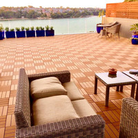 Dalles de terrasse composites DIY pour l'extérieur, la maison et le jardin