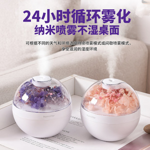 Ultrasonic <b>Humidifier</b> With Led Night Light Mini Desk Aromatherapy Diffuser For Bedroom Portable Usb Powered Less Than 0.5L - Product Image 4