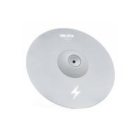 Pad de cymbale Hi-Hat gris 11 pouces, double zone de déclenchement, pour entraînement silencieux, avec base ABS douce pour la peau, compatible avec tous les modules