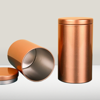 Boîtes en étain cylindriques de luxe de qualité alimentaire pour thé en vrac, café, bonbons, aliments pour bébés, avec couvercle hermétique, boîte de rangement pour thé avec impression personnalisée