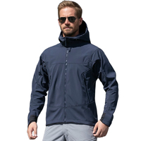 Blouson bomber softshell homme formel d'extérieur, lavé, réversible, anti-UV, respirant, imperméable, avec cordon de serrage réglable et passe-pouce