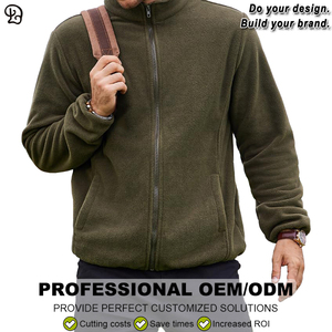 Chaqueta <span class=keywords><strong>polar</strong></span> suave personalizada para hombre, ligera, con cremallera completa, informal, al aire libre para senderismo, abrigo cálido de otoño e invierno con 2 bolsillos laterales profundos - Product Image 2