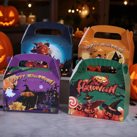 Emballage en papier avec logo personnalisé emballage de boîte à gâteau de luxe emballage en gros All Hallows' Eve gâteau bonbons boîte-cadeau avec ruban