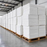 Tapis absorbant d'huile blanc 40x50cm en PP non tissé de qualité industrielle pour l'entretien des fuites d'huile en atelier