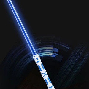 Sabre laser LED lumineux en plastique, nouveau design, très populaire, pour enfants, double épée de 22 pouces pour le jeu et les cadeaux - Product Image 3