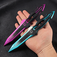 Épée en alliage de zinc de 22 cm Valorant Fearless Contract VCT Talisman Blade, modèle artisanal, couteau de combat, jouet décoratif