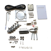 TC DIY Unfinished Basswood Maple 6-String Electric Guitar Kit for Beginner Students Music Model
