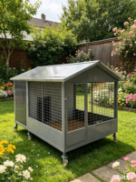 Grande niche pour chien imperméable pour l'extérieur, villa pour animaux de compagnie quatre saisons, chenil robuste et détachable, facile à démonter