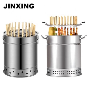 Griglia Affumicatrice da Tavolo Moderna, <span class=keywords><strong>Barbecue</strong></span> Portatile per Campeggio e Esterni, Forno <span class=keywords><strong>a</strong></span> <span class=keywords><strong>Carbone</strong></span> in Acciaio Inox con Superficie Antiaderente per Alimenti - Product Image 2