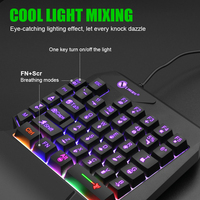 Teclado para Juegos LIMEIDE GK103S de 40 Teclas para Una Mano, 5 Teclas Multimedia, Teclas Escalonadas para PC, Móvil, PUBG, FPS