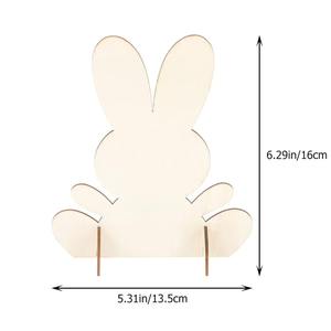 Sculpture en bois tridimensionnelle <span class=keywords><strong>Lapin</strong></span> de Pâques, artisanat DIY pour enfants, à peindre, pour fête, petit <span class=keywords><strong>lapin</strong></span> - Product Image 5
