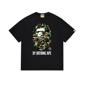 เสื้อยืดผู้ชาย A Bathing Ape ผ้าฝ้าย 100% ทรงปกติ ดีไซน์แฟชั่น สีขาว แดง ดำ พิมพ์ลาย สไตล์สตรีทแวร์ - Product Image 4