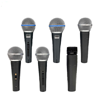 Microphone Karaoké Professionnel Portable Green Audio GAM-MIC58 avec Boîtier, Dynamique, Filaire XLR, Anti-Bruit, en Métal, pour Chant Solo