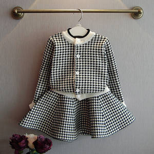 Producto de Moda Otoñal, Conjunto de Ropa para Niñas con Suéter de Punto de Manga Larga y Falda - Product Image 2
