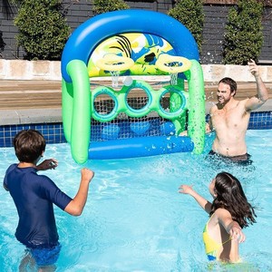 <b>Inflatable</b> Basketball Hoop Pool Toy 150x145x86cm <b>Floating</b> Water Game For Kids Outdoor Swimming Pool Accessories - Product Image 1