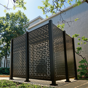 Clôture de jardin moderne en aluminium découpé au laser, écran de confidentialité modulaire en métal, art mural, revêtement antirouille en poudre - Product Image 3
