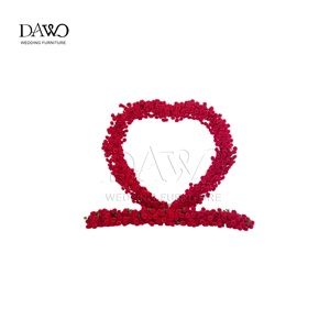 Arco <span class=keywords><strong>de</strong></span> Flores en Forma <span class=keywords><strong>de</strong></span> Corazón con Rosas Rojas, Marco Metálico Desmontable, Fondo Floral Artificial <span class=keywords><strong>para</strong></span> <span class=keywords><strong>Propuesta</strong></span> <span class=keywords><strong>de</strong></span> <span class=keywords><strong>Matrimonio</strong></span> - Product Image 2
