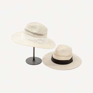 Spring Summer Fashion Trends New Arrival Hand Weave Hollow Out Design Light Weight White Panama Hat Sisal <b>Straw</b> <b>Fedora</b> Hat - Product Image 3