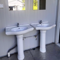 Vente en gros Conteneur temporaire à montage rapide préfabriqué personnalisé avec facile à déplacer Toilette publique pour pièce unique