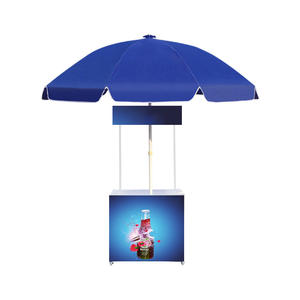 Comptoir d'Exposition Portable en <span class=keywords><strong>PP</strong></span>, Stand Publicitaire <span class=keywords><strong>Pop</strong></span>-Up de Promotion avec Parasol - Product Image 1
