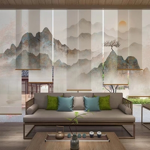 Tende a Rullo Motorizzate con Motivo Paesaggistico in Stile Cinese, Vendita Diretta di Tapparelle e Tende Automatiche - Product Image 2