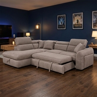 Le Meuble de Salon Pliant Rectangulaire à Trois Places en Tissu avec Porte-Gobelets, Confortable et Durable, Design Européen, du Grossiste Leader
