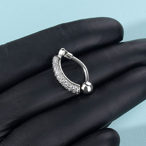 Lingchee nuovo cuore a forma di zircone in acciaio inossidabile ombelico farfalla Piercing ombelico ombelico - Product Image 3