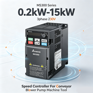 Variador de Frecuencia (VFD) Serie MS300, Trifásico, 230V, 0.4kW-15kW, IP20, Control Vectorial STO para Ventiladores y Bombas, ¡Gran Venta! - Product Image 1