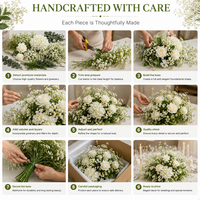 Nouvelle Arrivée Personnalisée : Arche Florale Moderne, Composition Florale Artificielle Suspendue, Chemin de Table de Mariage, Fleurs de Gypsophile
