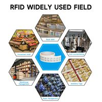 Etiqueta RFID UHF 860-960MHZ, Etiquetas RFID con Chip ImpinJ NXP Alien para Gestión de Almacenes, Bibliotecas y Documentos de Supermercados