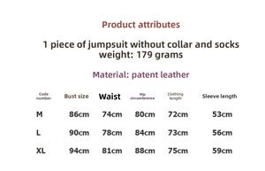 Combinaisons Teddy pour femmes, justaucorps, vêtements de club, costume de Catwoman, lingerie sexy en cuir transparent - Product Image 6