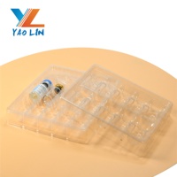 Groothandel op maat gemaakte transparante PET blisterverpakking fleshouder voor 3ml 5ml 10ml flacon cosmetische verpakkingen