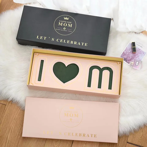 wholesale In stock 12pcs/box luxury rose mothers day mom heart gift paper box for flowers